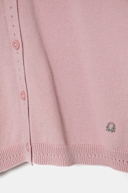 Девочка Детский хлопковый кардиган United Colors of Benetton 1098G500P.P.Seasonal розовый