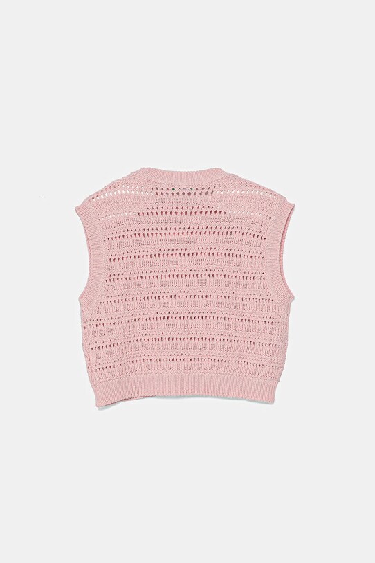 Дитячий жилет United Colors of Benetton 104FC108M.G.Seasonal рожевий SS25