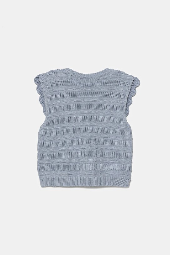 United Colors of Benetton vestă din bumbac pentru copii 1077G100V.P.Seasonal albastru SS25