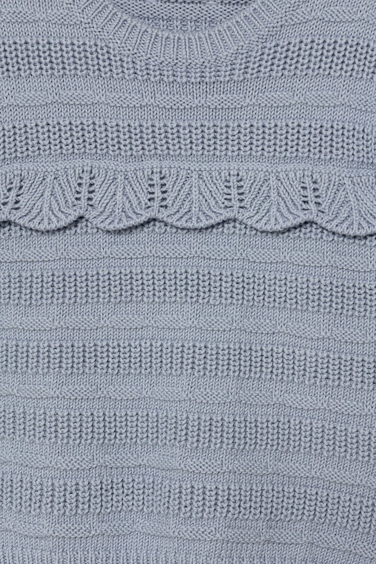 Fete United Colors of Benetton vestă din bumbac pentru copii 1077G100V.P.Seasonal albastru