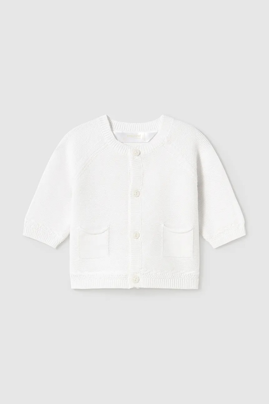 Mayoral Newborn cardigan in cotone per neonati a maglia fine bianco 1393.1M.Newborn.PPYH