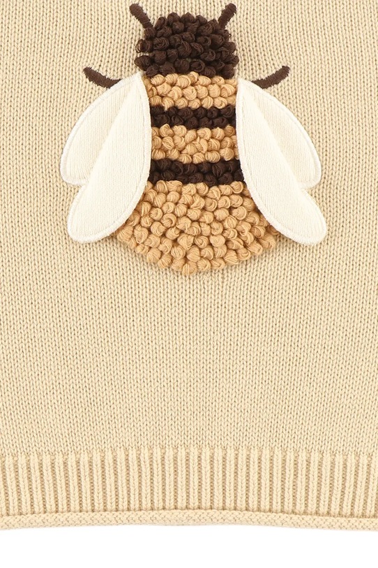 Βρεφικό βαμβακερό πουλόβερ Donsje Valenthe Sweater Bee μπεζ 4098401.68.92