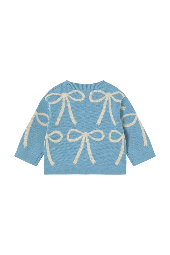 Tinycottons baba pamut kardigán BOWS CARDIGAN BABY SS25.323 kék SS25
