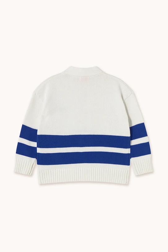 Băieți Tinycottons cardigan din bumbac pentru copii STRIPES CARDIGAN SS25.334 bej