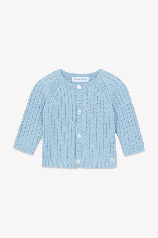 Tartine et Chocolat baba pamut kardigán vékony kék CA18000.80.86
