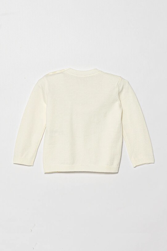 United Colors of Benetton sweter bawełniany niemowlęcy 10C1B101B.W.Seasonal beżowy SS25