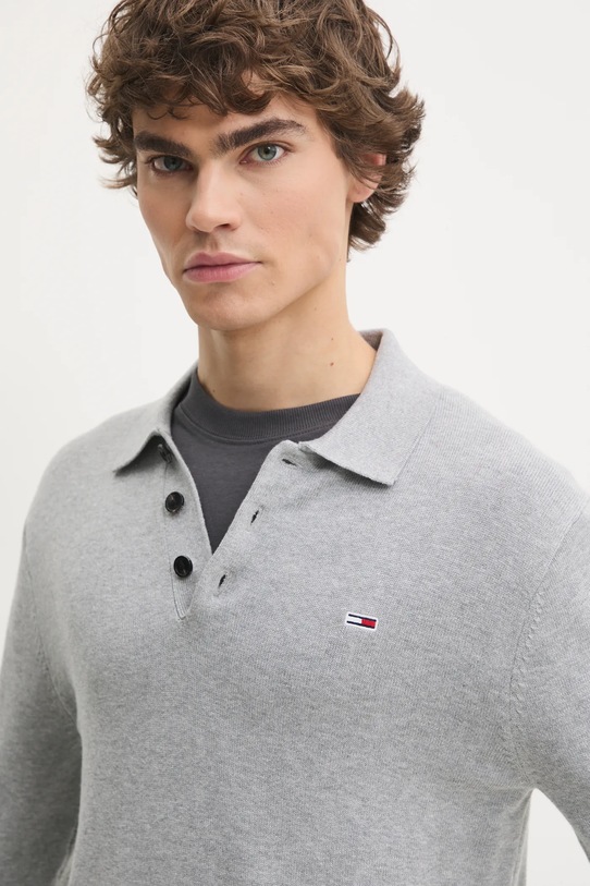 Tommy Jeans sweter bawełniany szary DM0DM20304
