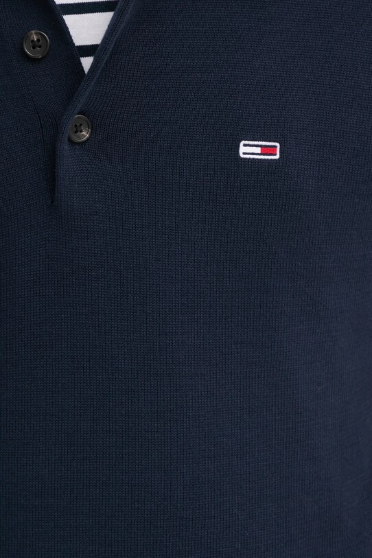 Хлопковый свитер Tommy Jeans DM0DM20304 тёмно-синий