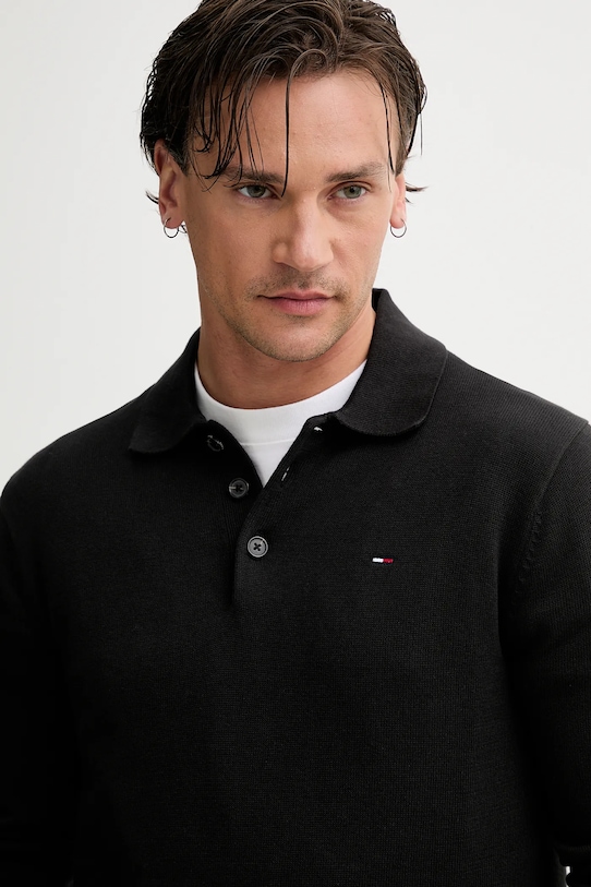 Tommy Jeans sweter bawełniany czarny DM0DM20304