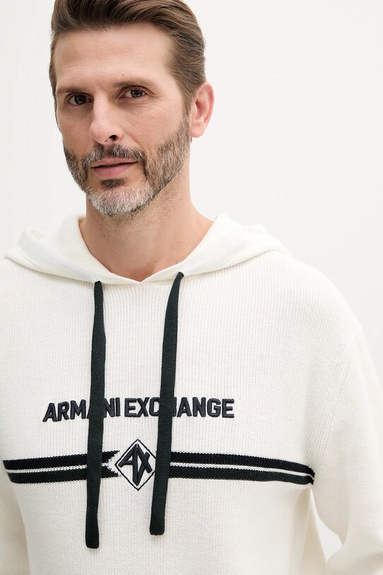 Armani Exchange pulover de bumbac bej XM000180.AF11960