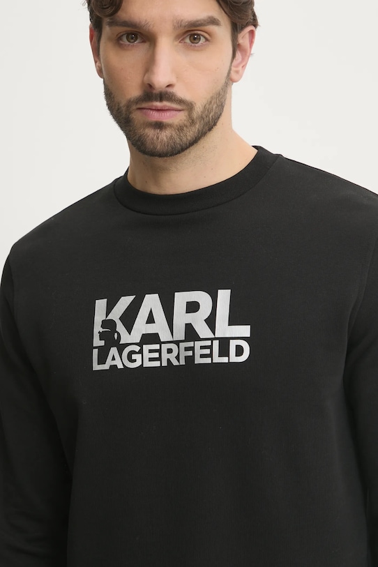 Karl Lagerfeld felpa in cotone nero 551917.705091