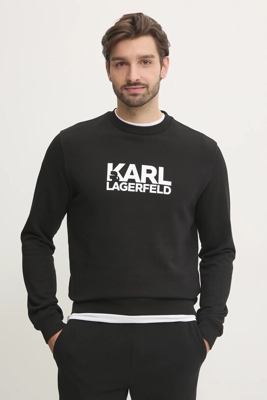 Karl Lagerfeld hanorac de bumbac negru 551917.705091