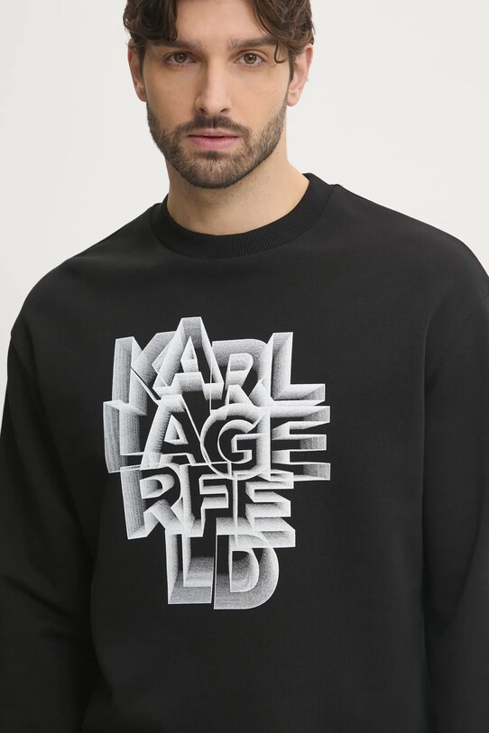 Karl Lagerfeld hanorac de bumbac negru 551904.705186