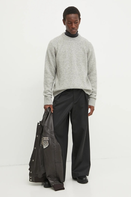 Vlněný svetr Les Deux LDM310150 šedá SS25