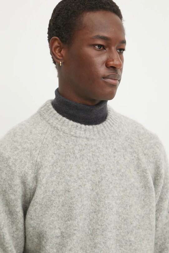 Vlněný svetr Les Deux šedá LDM310150