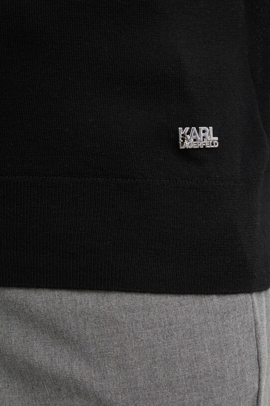 Вовняний светр Karl Lagerfeld 551309.655094 чорний