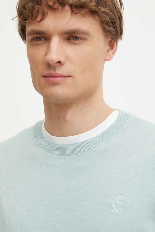 Bavlněný svetr Karl Lagerfeld tyrkysová 551301.655088