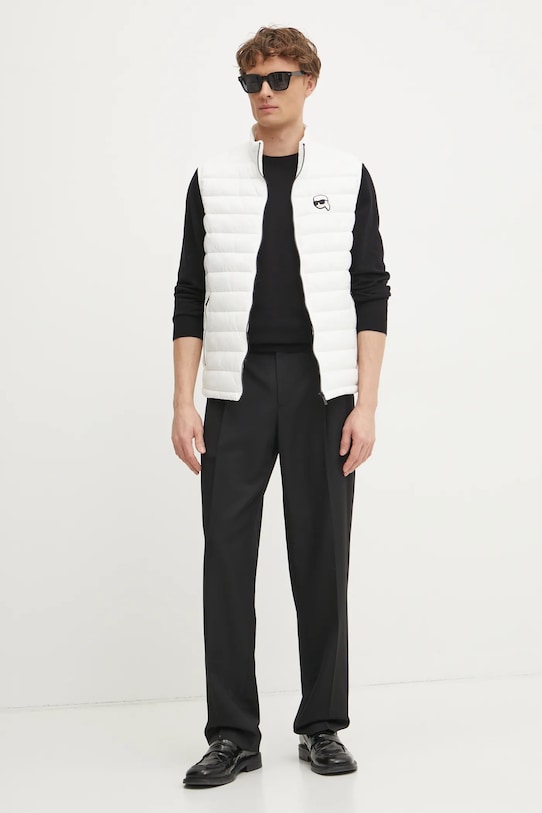 Karl Lagerfeld sweter bawełniany 551301.655088 czarny SS25