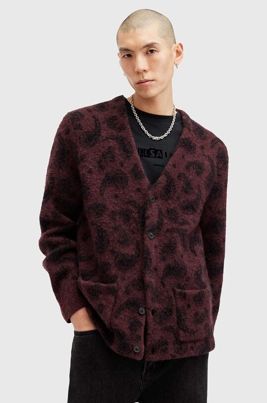 AllSaints kardigan wełniany BANCAT multicolor M020KB