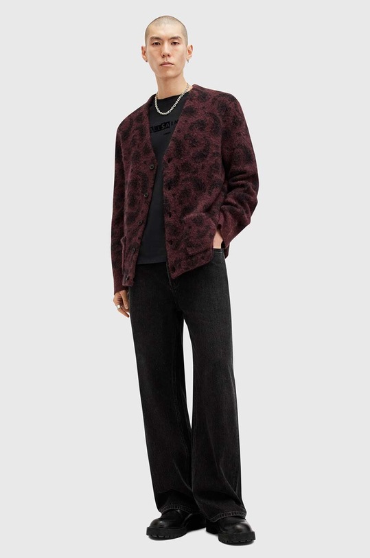 AllSaints kardigan wełniany BANCAT M020KB multicolor