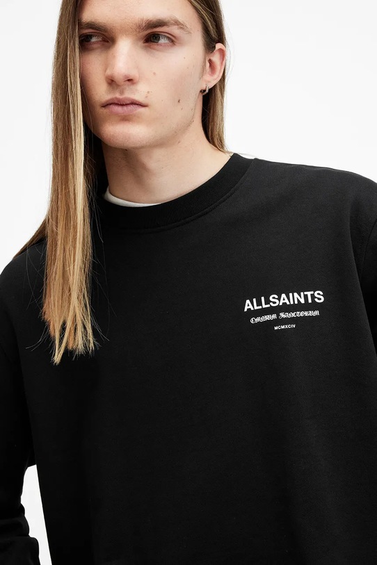 AllSaints bluza bawełniana SANCTUM M028NB czarny SS25