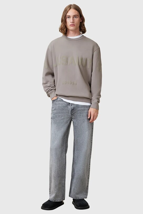 Хлопковая кофта AllSaints BIGGY бежевый M029NA