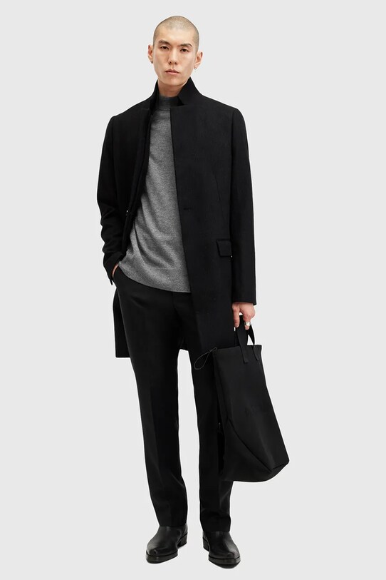 Шерстяной свитер AllSaints KILBURN MOCK M030KA серый