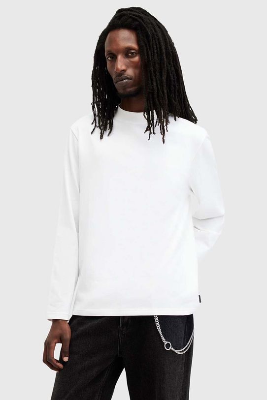 AllSaints hanorac de bumbac NERO uni alb M038JB