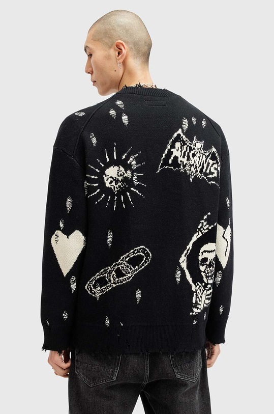 AllSaints kardigan bawełniany KOTO czarny M058KB