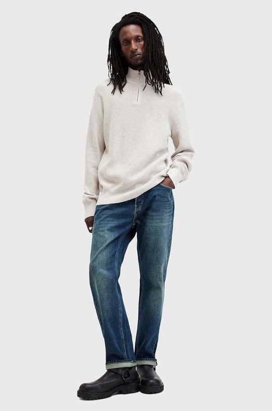AllSaints sweter z domieszką wełny ASPEN beżowy M090KB