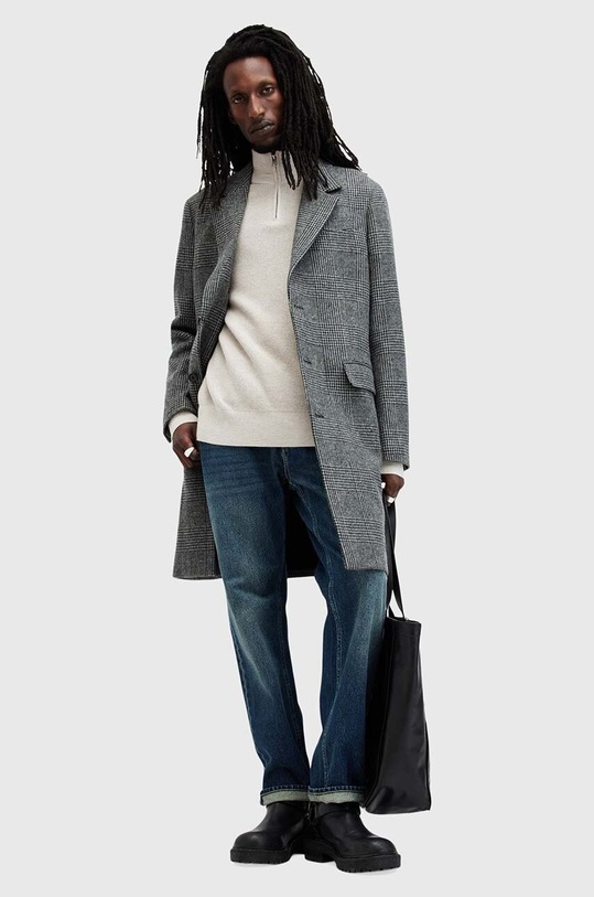 AllSaints sweter z domieszką wełny ASPEN M090KB beżowy