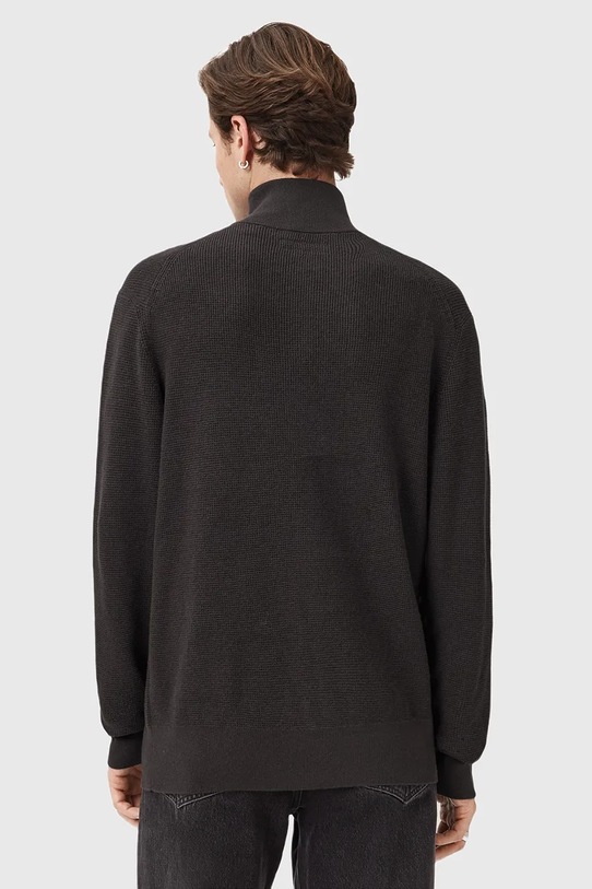 AllSaints sweter z dodatkiem wełny ASPEN brązowy M090KB