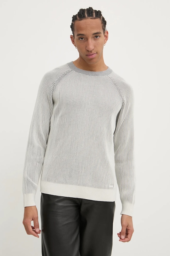 HUGO maglione in cotone medio spessore beige 50531799