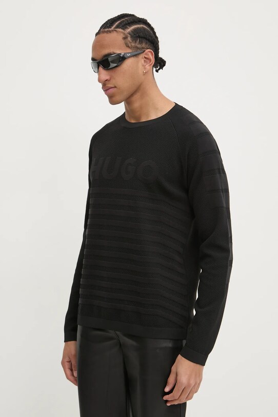 HUGO sweter pozostałe czarny 50531839