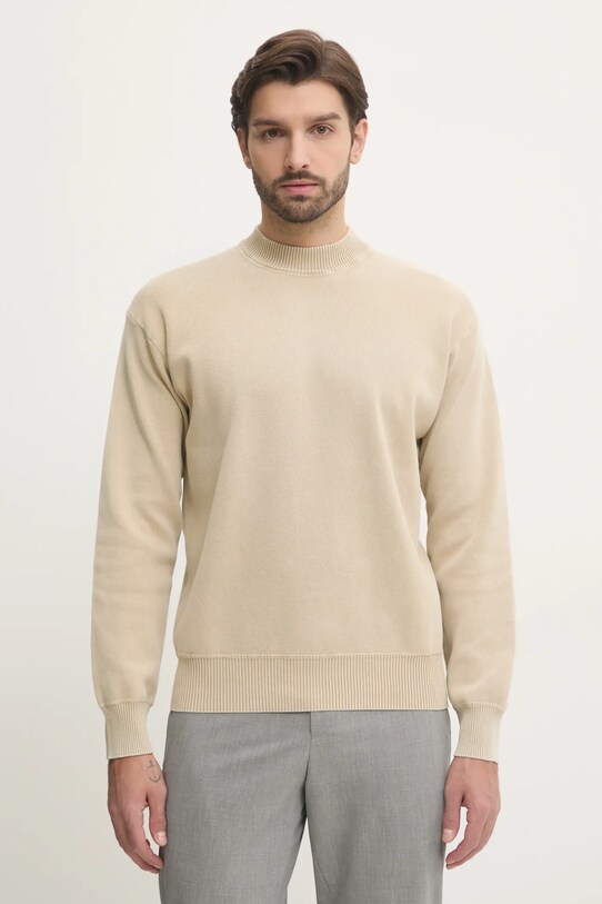 Бавовняний светр Boss Orange бавовна бежевий 50531503