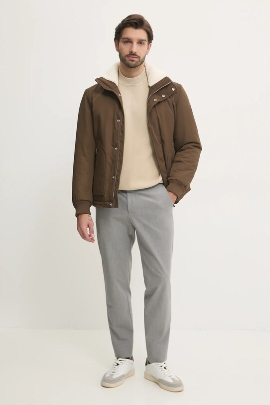 BOSS Orange sweter bawełniany 50531503 beżowy SS25