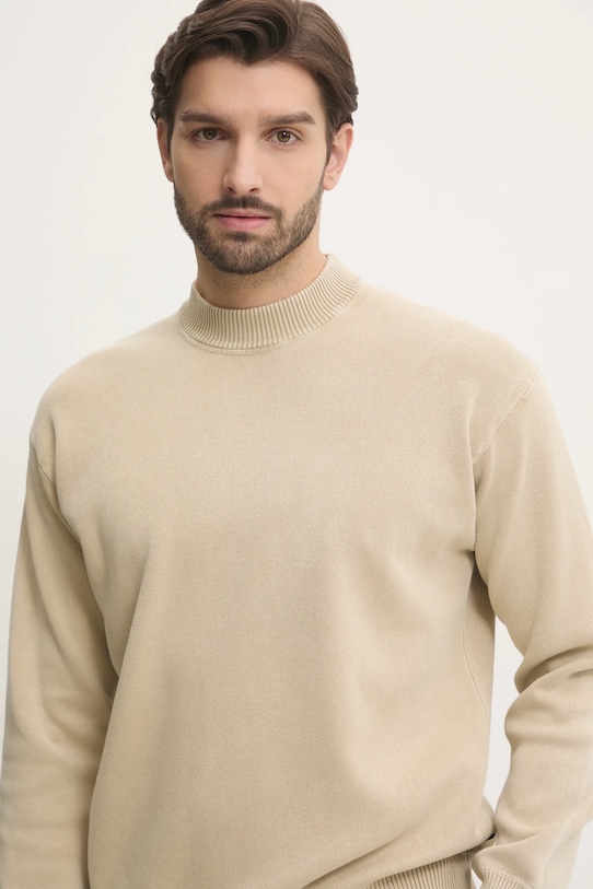 Бавовняний светр Boss Orange бежевий 50531503