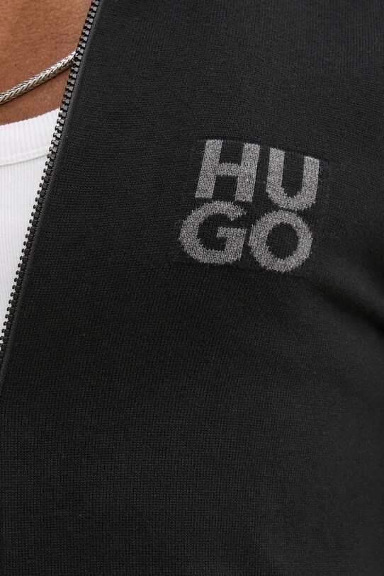 HUGO kardigan bawełniany 50531819 czarny
