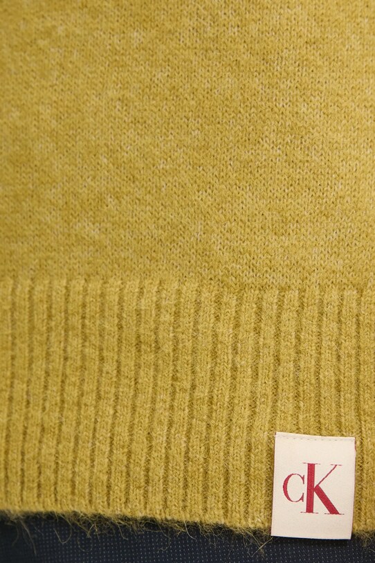 Светр з домішкою вовни Calvin Klein Jeans J30J326737 зелений