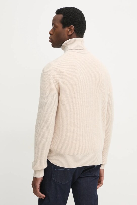 Odzież Calvin Klein Jeans sweter wełniany J30J326739 beżowy
