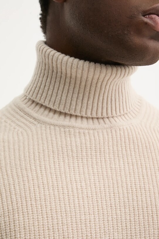 Calvin Klein Jeans sweter wełniany J30J326739 beżowy