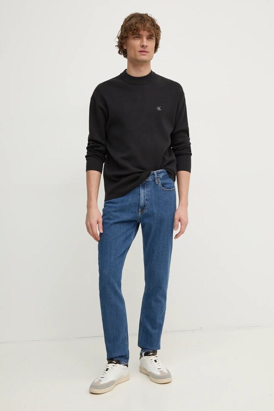 Бавовняний светр Calvin Klein Jeans J30J326741 чорний SS25