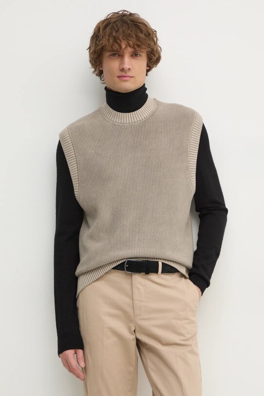Светр Calvin Klein Jeans бавовна бежевий J30J326744