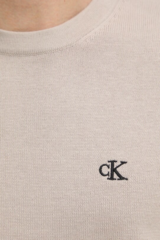 Bavlnený sveter Calvin Klein Jeans J30J326745 béžová