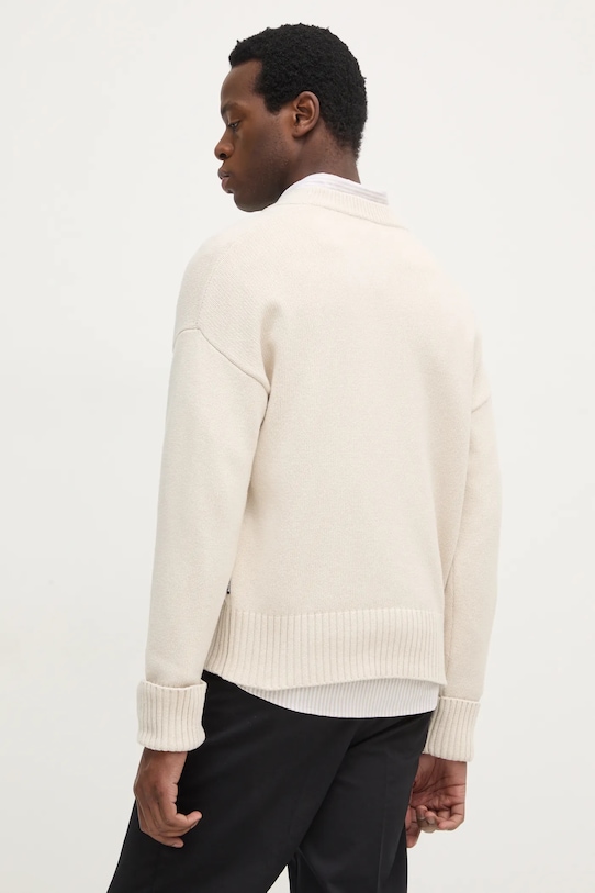 Одяг Кардиган з домішкою вовни BOSS 50531158 бежевий