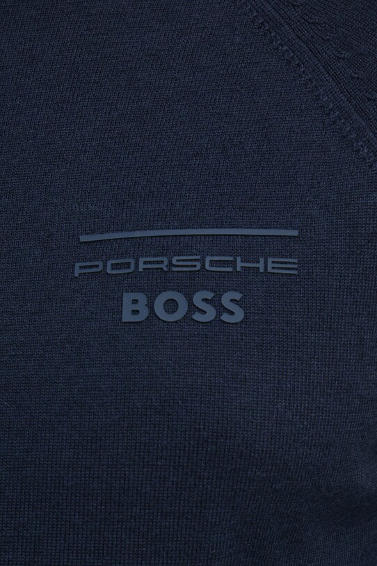 Μάλλινο πουλόβερ BOSS 50531197 σκούρο μπλε