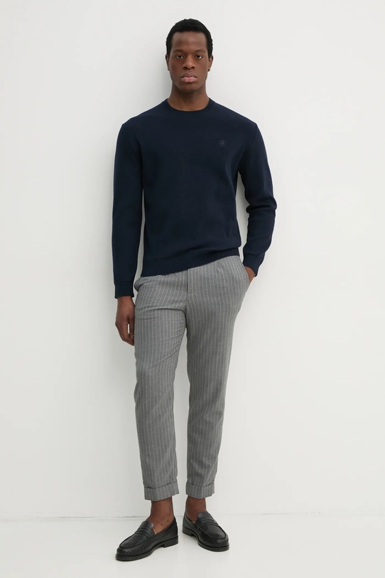 BOSS sweter bawełniany 50531574 granatowy SS25