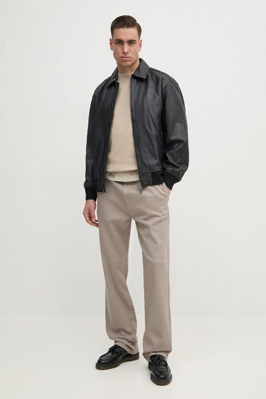 Бавовняний светр BOSS 50531574 бежевий SS25