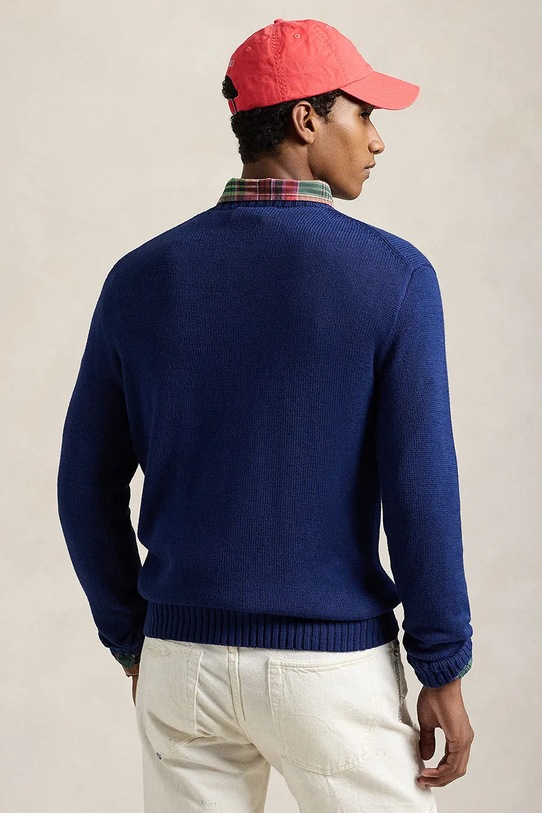 Bavlnený sveter Polo Ralph Lauren 710955762 modrá SS25