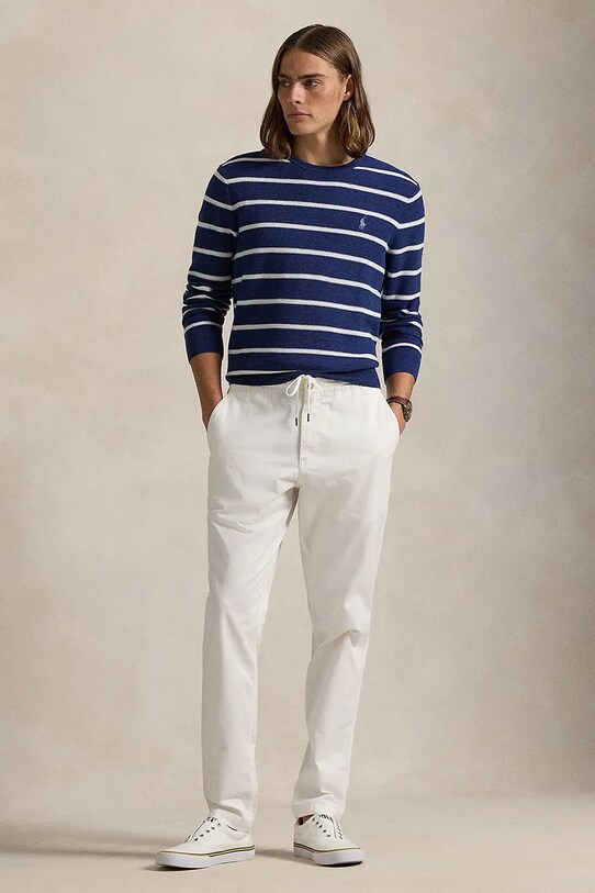 Odzież Polo Ralph Lauren sweter bawełniany 710955764 niebieski